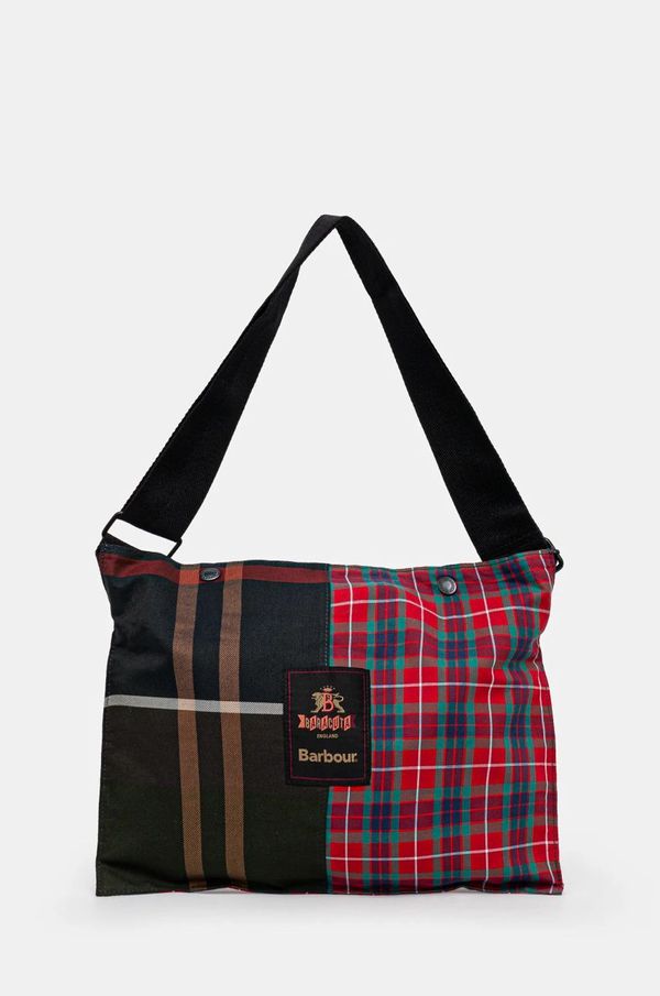 Baracuta Pamučna torba Baracuta Barbour x Baracut Tartan Bag boja: crvena, BRBAG0026