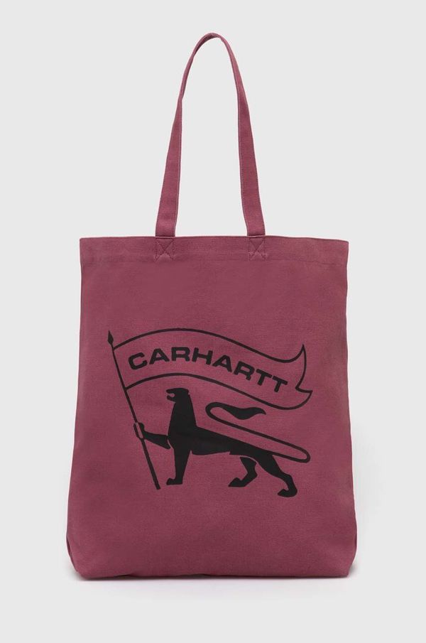 Carhartt WIP Pamučna torba Carhartt WIP Stamp Tote boja: ružičasta, I033629.2B0XX