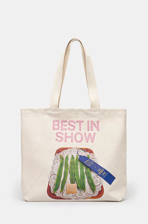 JW Anderson Pamučna torba JW Anderson Canvas Tote boja: bež, HB0679.FA0411.106