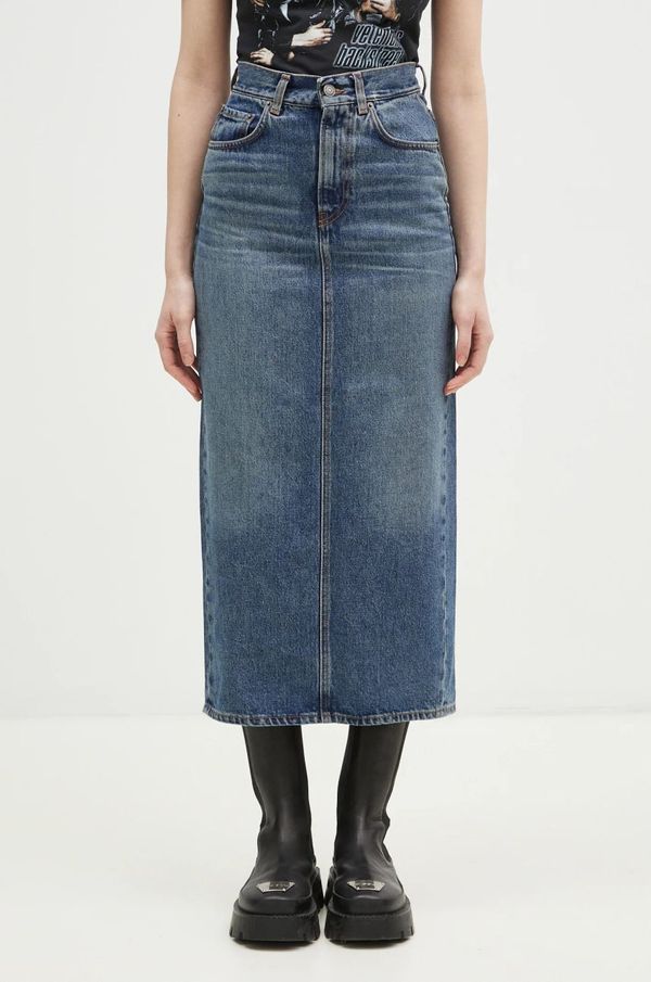 Fiorucci Pamučna traper suknja Fiorucci Denim Midi boja: tamno plava, midi, pencil, W01FPDSK176DN01DN02