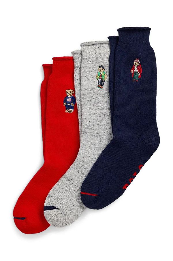 Polo Ralph Lauren Pamučne čarape Polo Ralph Lauren 3-pack boja: siva, 449958862
