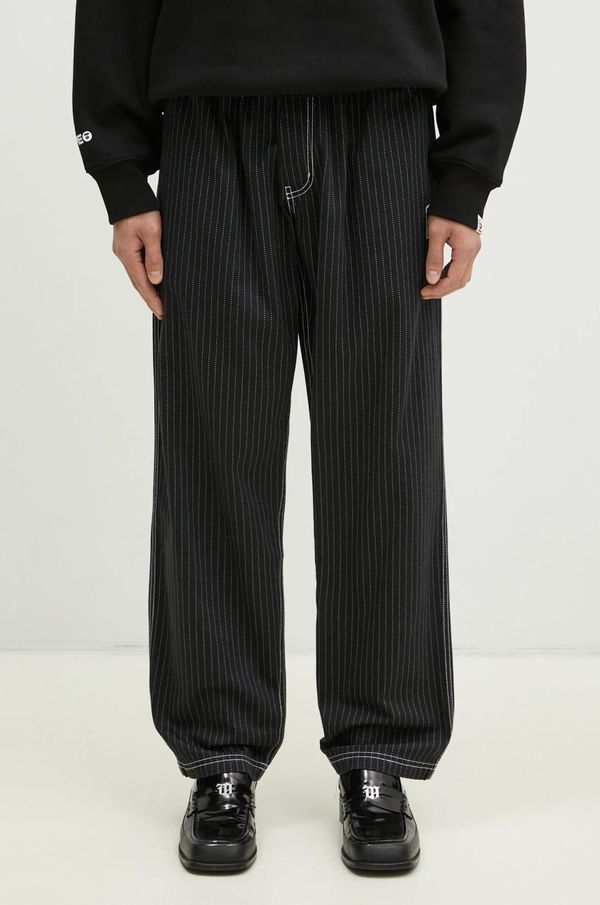 adidas Originals Pamučne hlače adidas Originals Wabash boja: crna, ravni kroj, JP4489