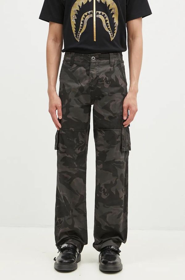 Alpha Industries Pamučne hlače Alpha Industries Jet Pant Camo boja: crna, ravni kroj, 101212C