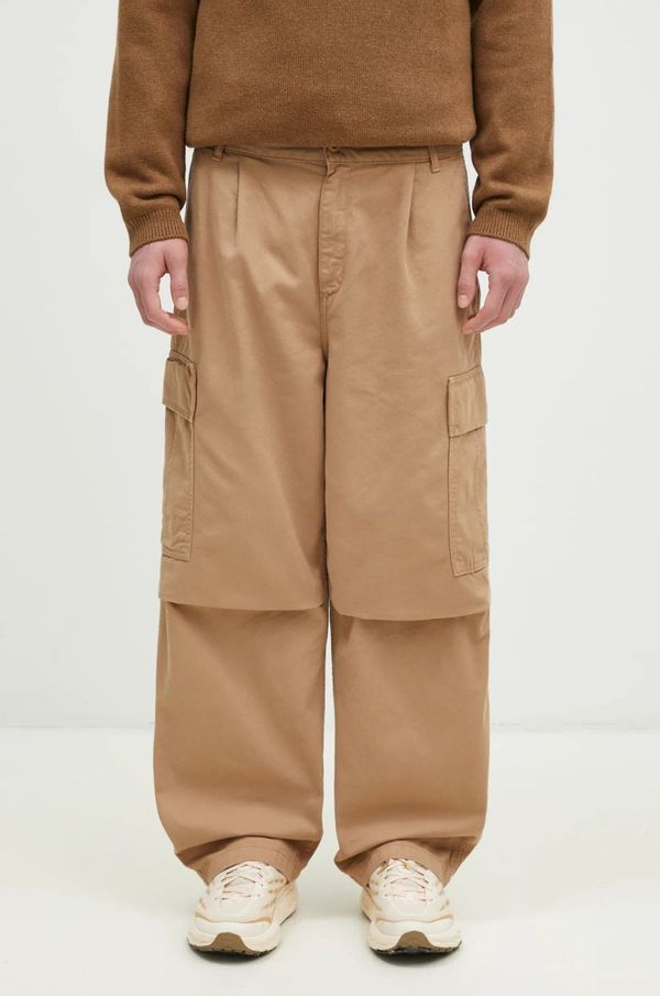 Carhartt WIP Pamučne hlače Carhartt WIP Cole Cargo Pant boja: bež, ravni kroj, I031218.2FSGD