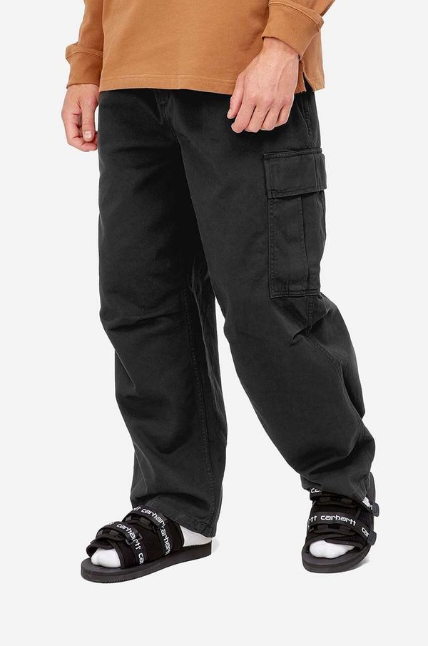 Carhartt WIP Pamučne hlače Carhartt WIP Cole Cargo Pant boja: crna, ravni kroj, I031218-BLACK
