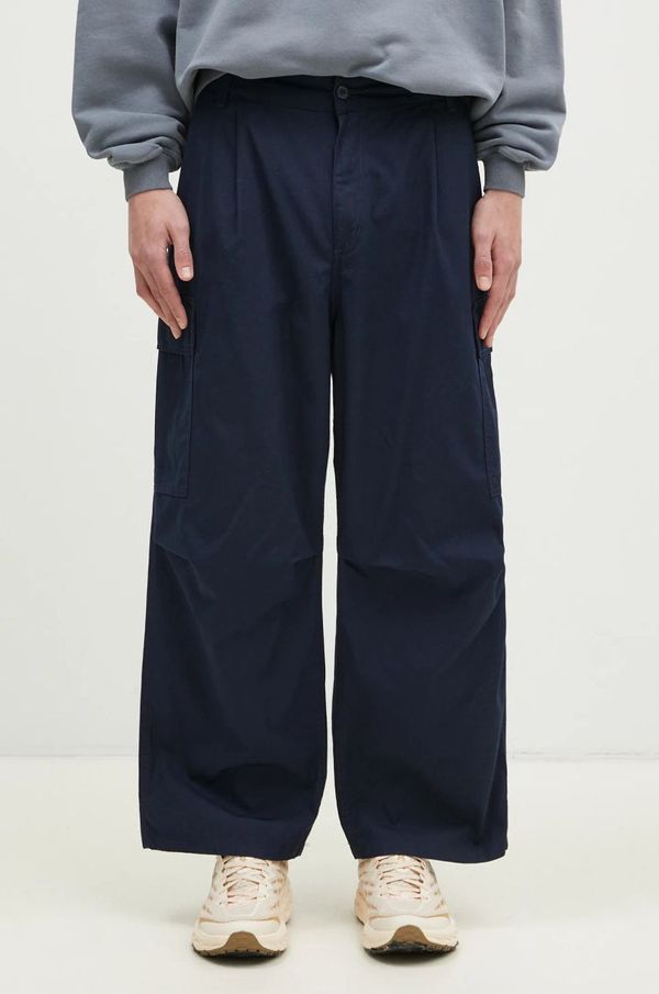 Carhartt WIP Pamučne hlače Carhartt WIP Cole Cargo Pant boja: tamno plava, ravni kroj, I030477.0NY02