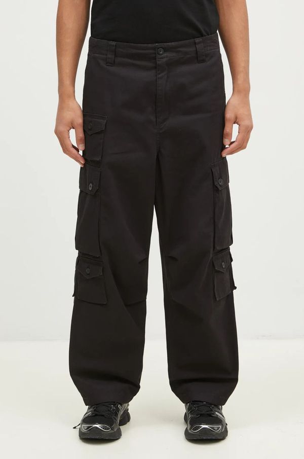 Carhartt WIP Pamučne hlače Carhartt WIP Tracker Pant boja: crna, cargo kroj, I033835.89XX