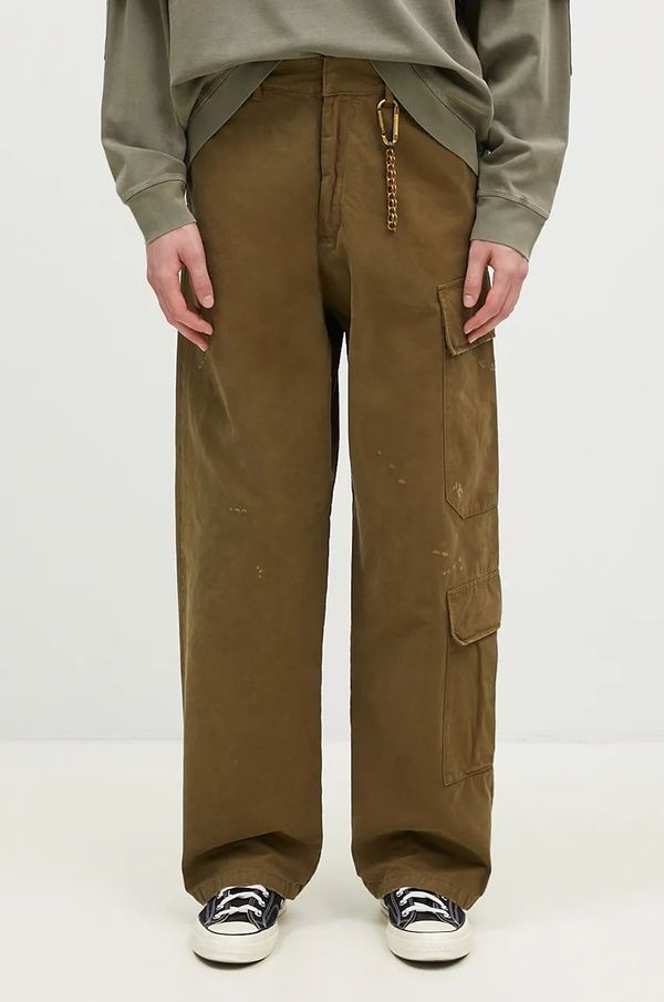 DARKPARK Pamučne hlače DARKPARK Jeffrey boja: zelena, cargo kroj, MTR36.FAP05.0061