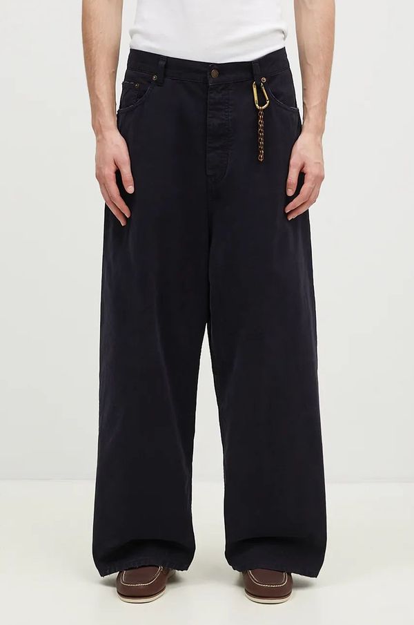 DARKPARK Pamučne hlače DARKPARK Ray boja: tamno plava, ravni kroj, MTR11.FAP05.0058