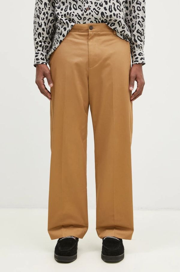 Maison Kitsuné Pamučne hlače Maison Kitsuné Relaxed Chino boja: bež, ravni kroj, MM01106WW0078