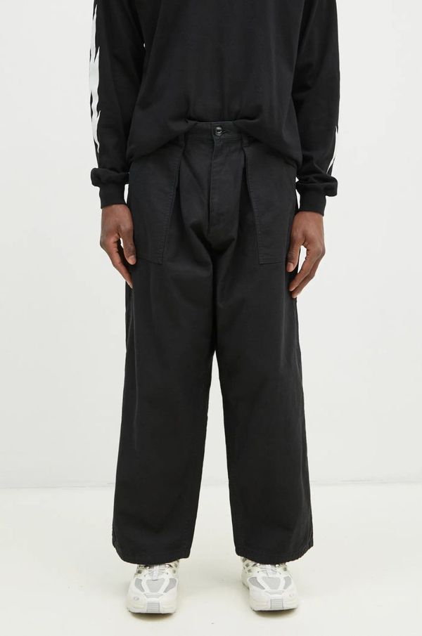 Neighborhood Pamučne hlače NEIGHBORHOOD boja: crna, ravni kroj, 242AQNH.PTM02