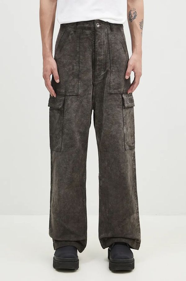Rick Owens Pamučne hlače Rick Owens Cargo Trousers boja: siva, cargo kroj, DU02D2354.MO