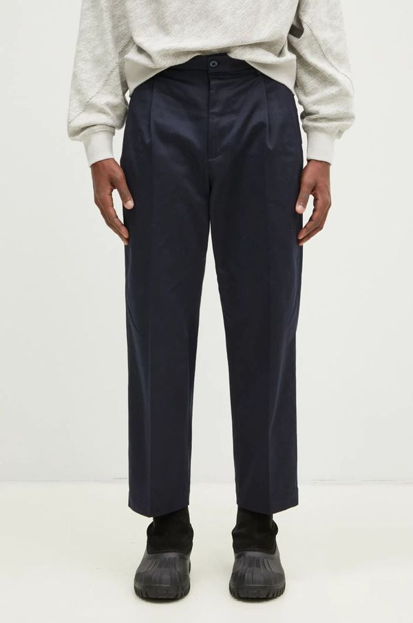 Wacko Maria Pamučne hlače Wacko Maria Double Pleated Chino Trousers boja: bež, ravni kroj, 24FW-WMP-PT02