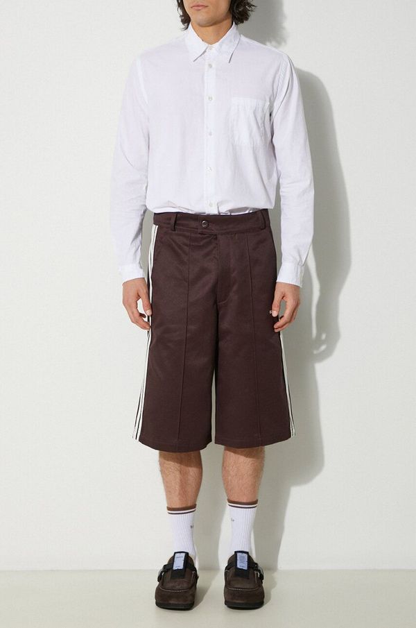 adidas Originals Pamučne kratke hlače adidas Originals 80s 3-Stripes 11IN Bermuda boja: smeđa, JC6524