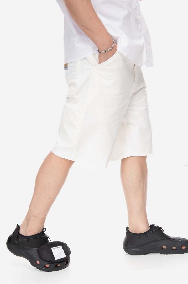 Carhartt WIP Pamučne kratke hlače Carhartt WIP Single Knee Short boja: bež, I031504-OFFWHITE