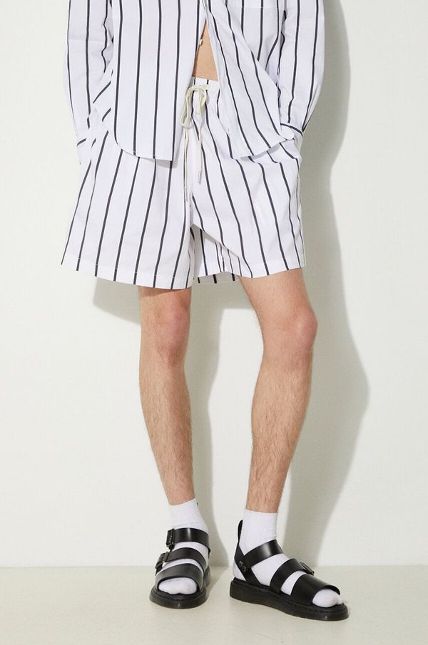 MKI MIYUKI ZOKU Pamučne kratke hlače MKI MIYUKI ZOKU Striped Shorts boja: crna, STRIPED.SHORTS
