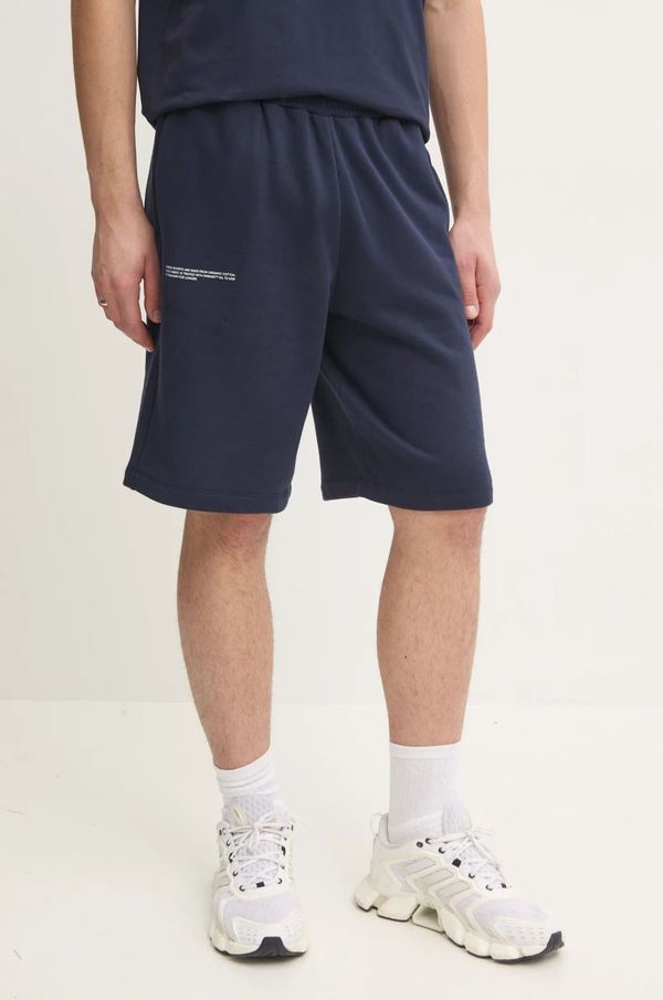 PANGAIA Pamučne kratke hlače Pangaia boja: tamno plava, bez uzorka