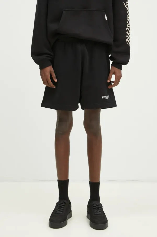 Represent Pamučne kratke hlače Represent Owners Club Shorts za muškarce, boja: crna, OCM100004.01