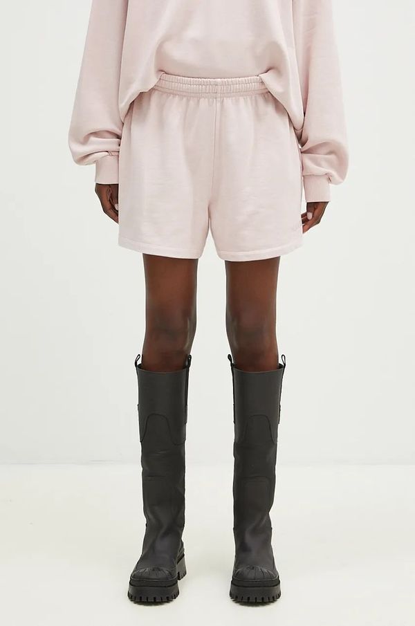 Rotate Pamučne kratke hlače Rotate Elasticated boja: ružičasta, bez uzorka, visoki struk, 1124741011