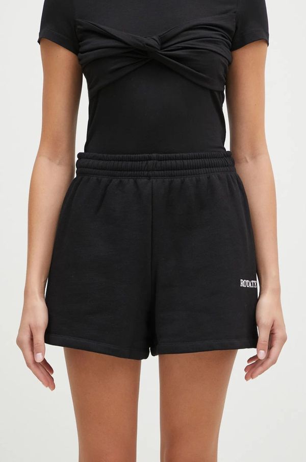 Rotate Pamučne kratke hlače Rotate High Waist boja: crna, bez uzorka, visoki struk, 112455100