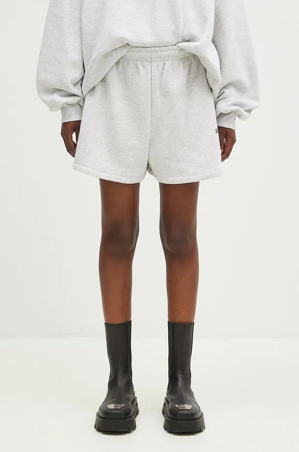 Rotate Pamučne kratke hlače Rotate High Waist boja: siva, melanž, visoki struk, 1124551473