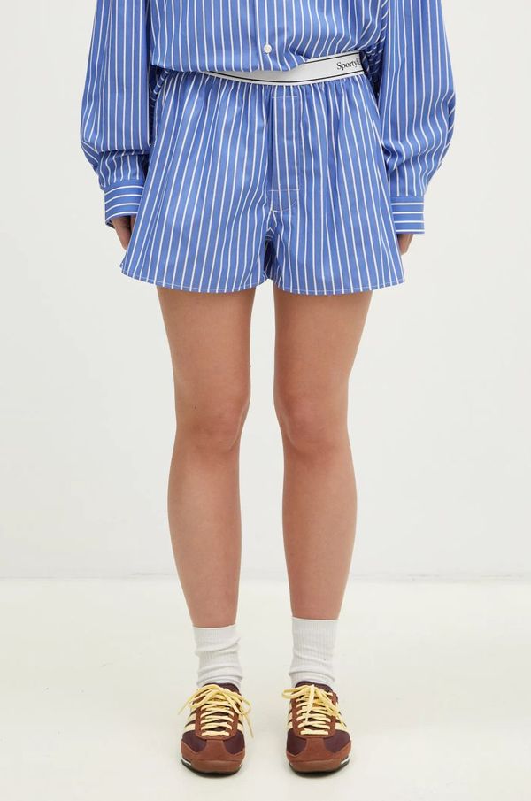 Sporty & Rich Pamučne kratke hlače Sporty & Rich Serif Logo Boxer s uzorkom, visoki struk, SH015512314ST61