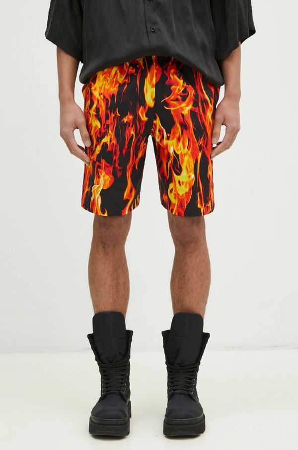 Vetements Pamučne kratke hlače VETEMENTS Fire boja: crna, UA66SS400X