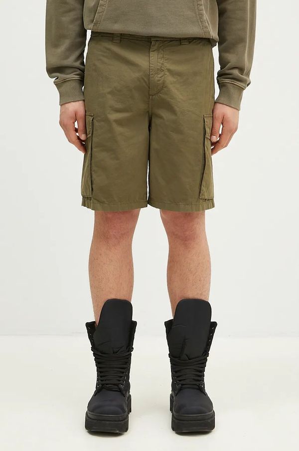 Woolrich Pamučne kratke hlače Woolrich Gabardine Cargo Short boja: zelena, CFWOSH0051MRUT3665