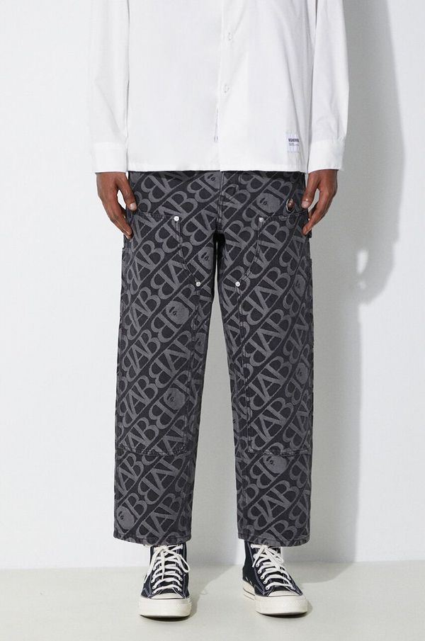 A Bathing Ape Pamučne traperice A Bathing Ape Metal One Point Double Knee Denim Work Pants 1J80150052
