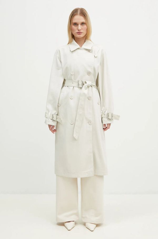 Lacoste Pamučni baloner Lacoste boja: bež, za prijelazno razdoblje, BF4642