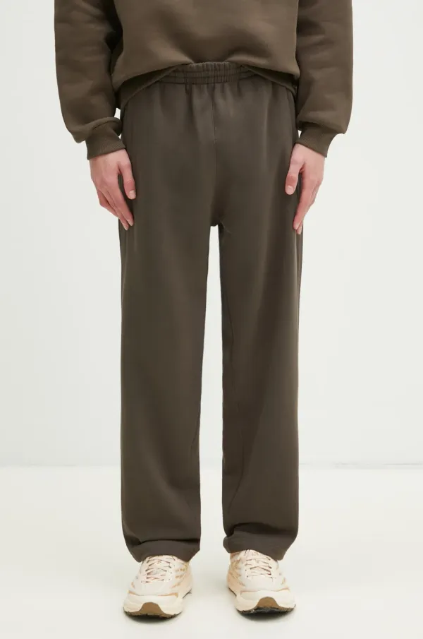 adidas Originals Pamučni donji dio trenirke adidas Originals Essential boja: zelena, bez uzorka, JD3318