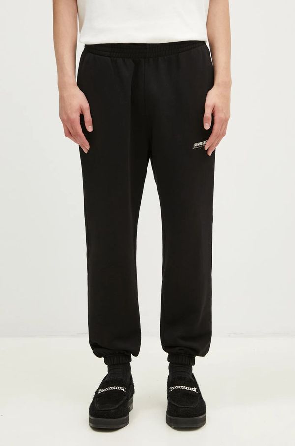 Represent Pamučni donji dio trenirke Represent Patron Of The Club Sweatpant boja: crna, bez uzorka, MLM4278.001