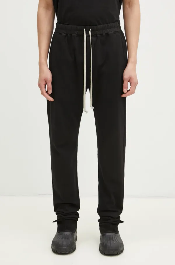 Rick Owens Pamučni donji dio trenirke Rick Owens Berlin Drawstring boja: crna, bez uzorka, DU01E3392.RIG