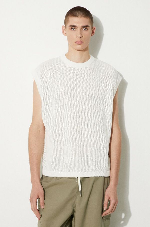 MKI MIYUKI ZOKU Pamučni prsluk MKI MIYUKI ZOKU Loose Gauge Vest boja: bež, LOOSE.GAUGE.VEST