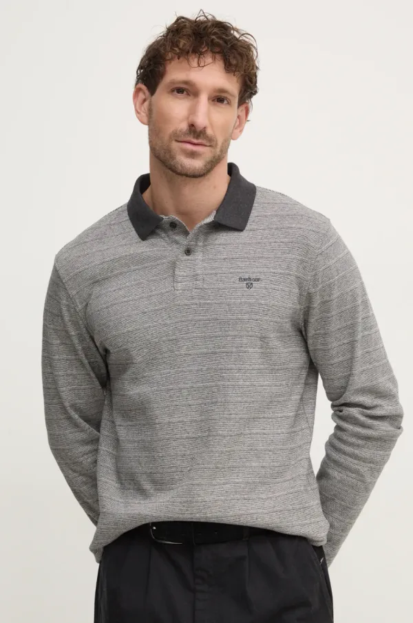 Barbour Pamučni pulover Barbour boja: siva, lagani, MML1438GY79