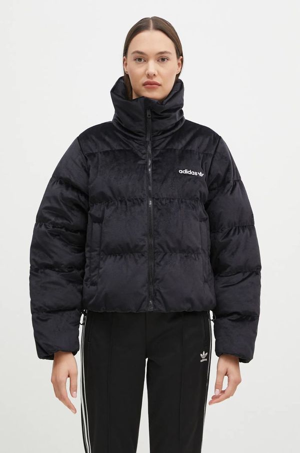 adidas Originals Pernata jakna adidas Originals Velvet Down Jacket za žene, boja: crna, za zimu, IW8439