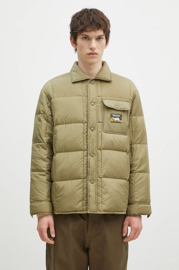 Human Made Pernata jakna Human Made Down Shirt Jacket za muškarce, boja: zelena, za prijelazno razdoblje, oversize, HM28JK035