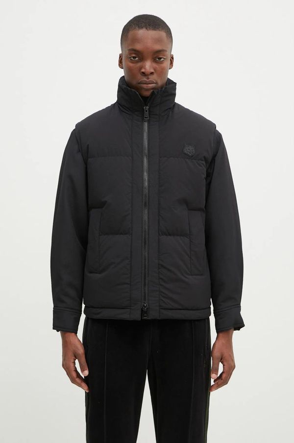 Maison Kitsuné Pernati prsluk Maison Kitsuné Sleeveless Puffer za muškarce, boja: crna, za zimu, NM02202WQ4032