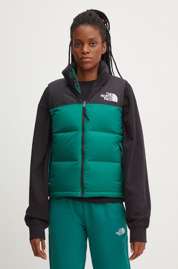 The North Face Pernati prsluk The North Face 1996 Retro Nuptse za žene, boja: zelena, za zimu, NF0A3XEPNL11