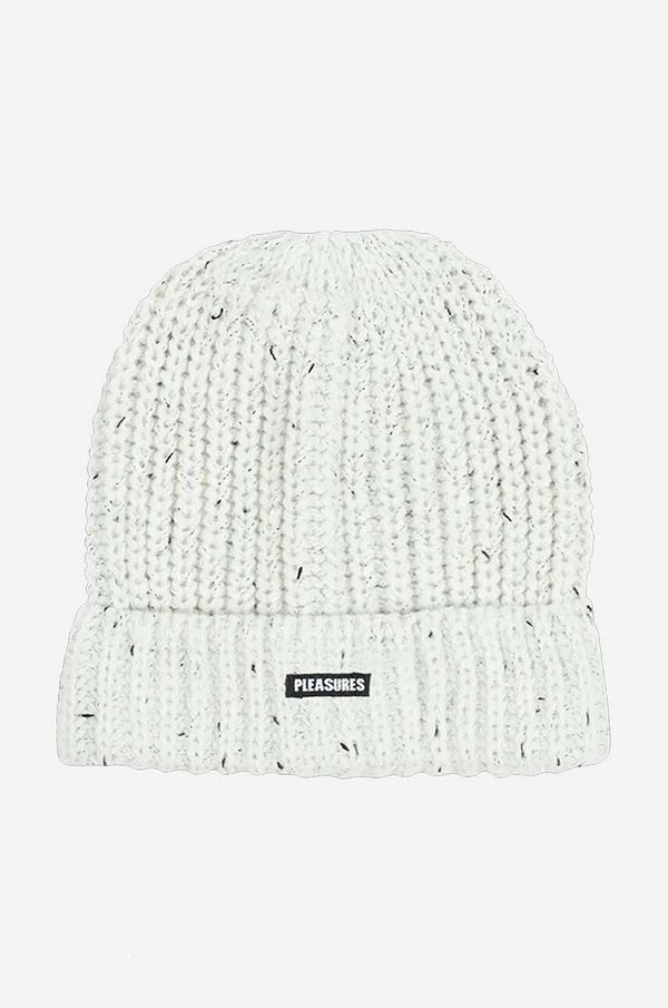 PLEASURES Kapa PLEASURES Impact Watch Cap boja: bijela, od debelog pletiva, PLEASURES Impact Watch Cap, P22W050-WHITE