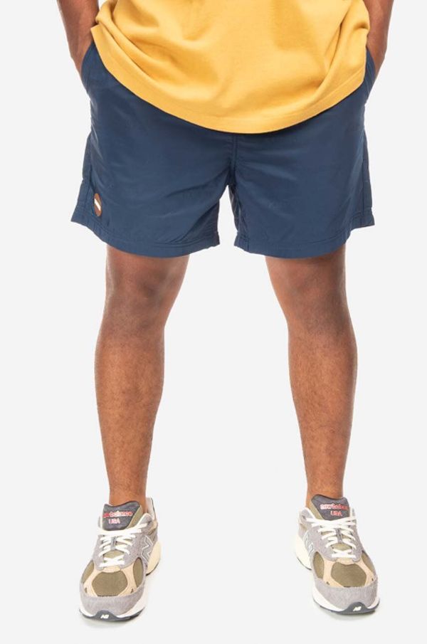 PLEASURES Kratke hlače PLEASURES za muškarce, boja: tamno plava, P22SU021-BLUE