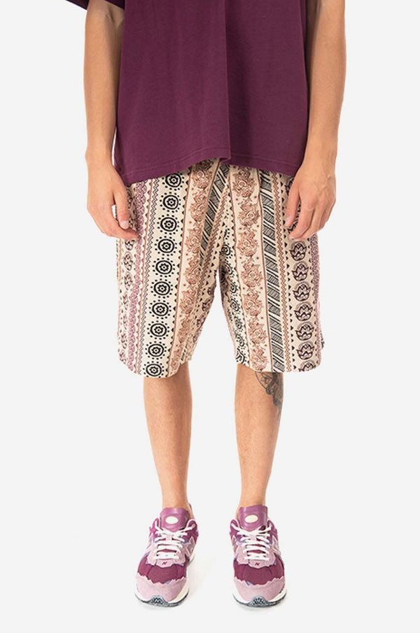 PLEASURES Kratke hlače PLEASURES za muškarce, P22F038-TAN ORBIT