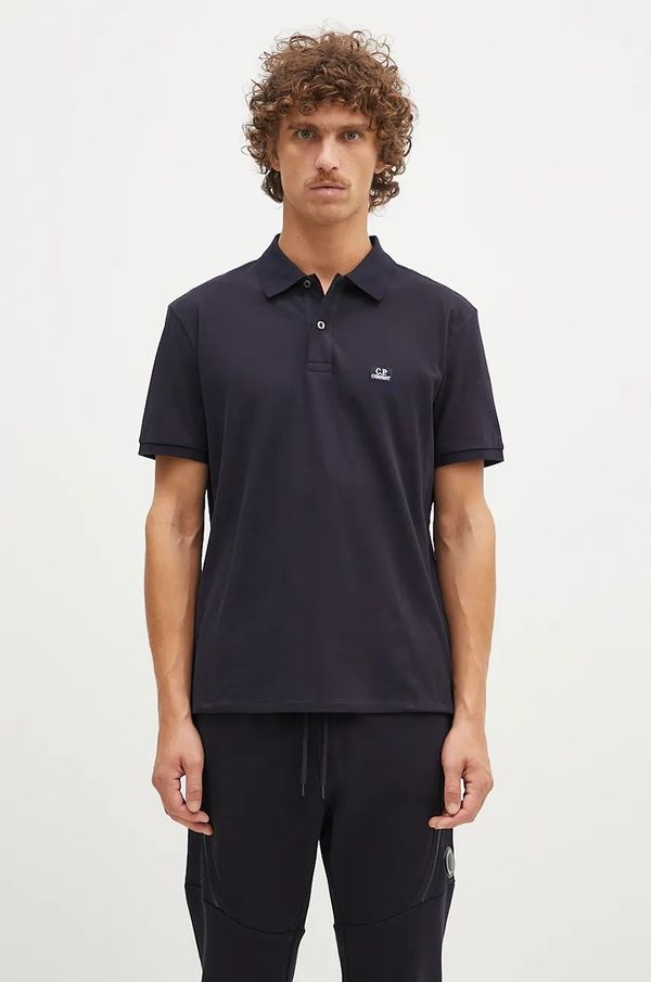 C.P. Company Polo majica C.P. Company Stretch Piquet Logo Polo za muškarce, boja: tamno plava, bez uzorka, 17CMPL065A005263W