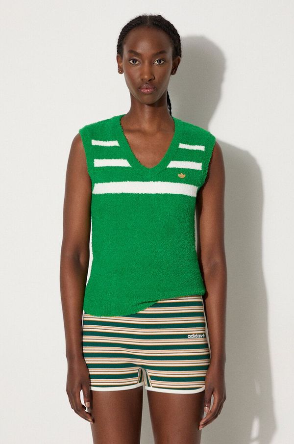adidas Originals Prsluk adidas Originals Knit Vest boja: zelena, IX1060