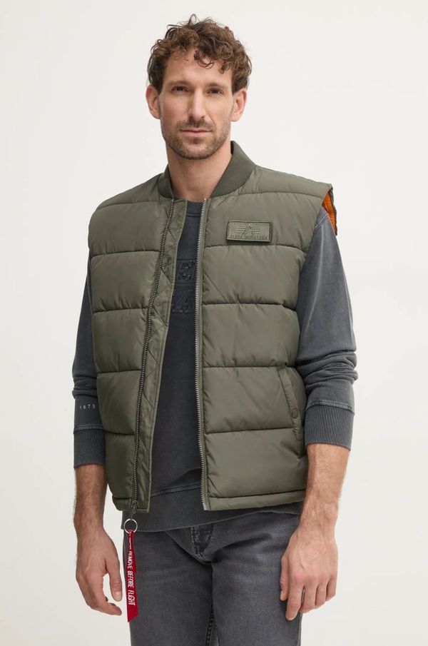 Alpha Industries Prsluk Alpha Industries Puffer Vest LW za muškarce, boja: zelena, za prijelazno razdoblje, 118109.142-green