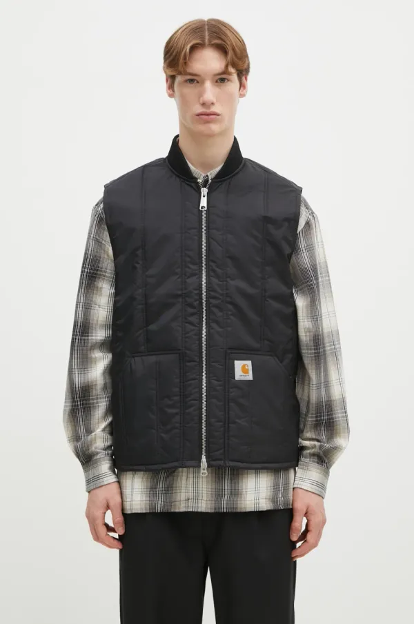 Carhartt WIP Prsluk Carhartt WIP Lachlan Vest Liner za muškarce, boja: crna, za prijelazno razdoblje, I034387.89XX