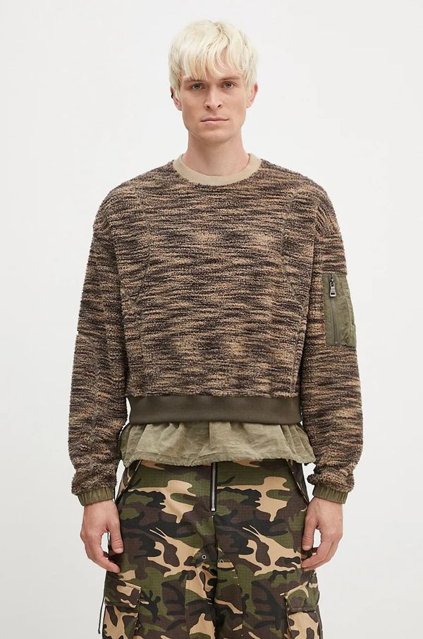 Andersson Bell Pulover Andersson Bell Layered Fleece Sweater boja: zelena, lagani, atb1171m