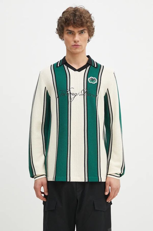 Filling Pieces Pulover Filling Pieces Knit Football Jersey za muškarce, boja: zelena, lagani, 91099041926