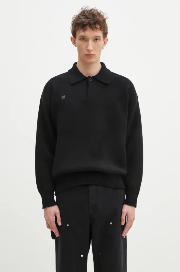 PANGAIA Pulover od kašmira Pangaia boja: crna, topli, 10001268