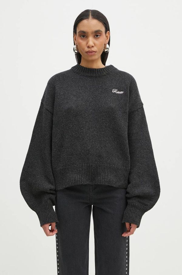 Rotate Pulover od merino vune Rotate boja: crna, topli, 1133771745
